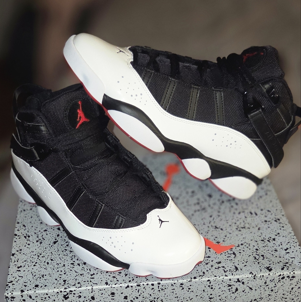 Jordan 6 Rings Black Varsity Red Mens 10.5 $150.00 Like New Worn One Time